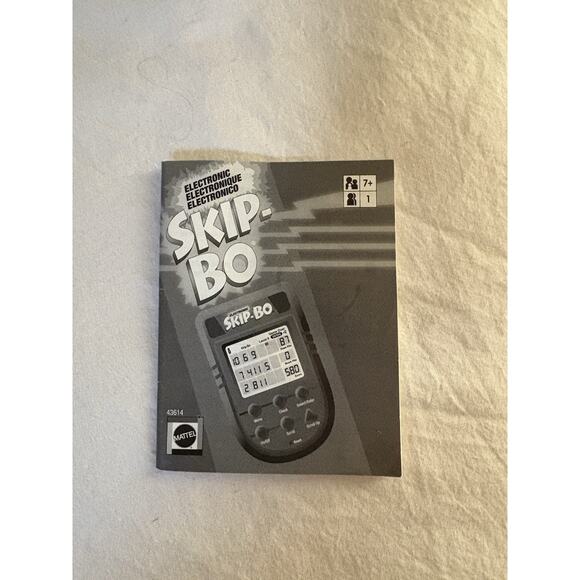 Vintage Skip Bo Electronic Handheld Game Mattel 2002 Instructions Tested Working - Picture 5 of 5